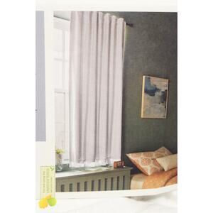 Threshold 50x63" Blackout Embosse Velvet Rod Pocket Curtain Panel Ivory (Marks)*